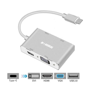 USB 3.1 Type C to HDMI VGA 3 Port USB 3.0 HUB Converter Adapter